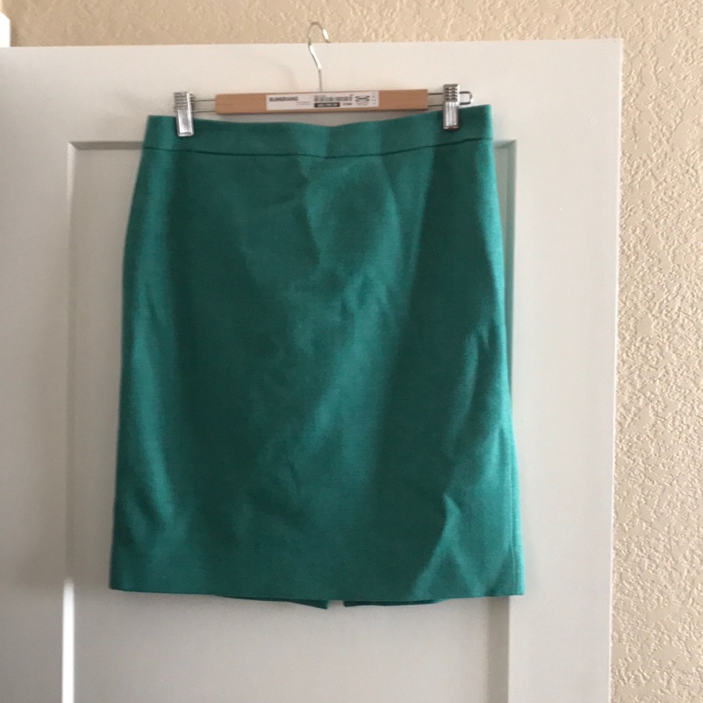 J Crew No 2 pencil skirt in turquoise 10 petite